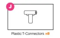 Durable Plastic T-Joint Connectors For Trampoline Frames 1