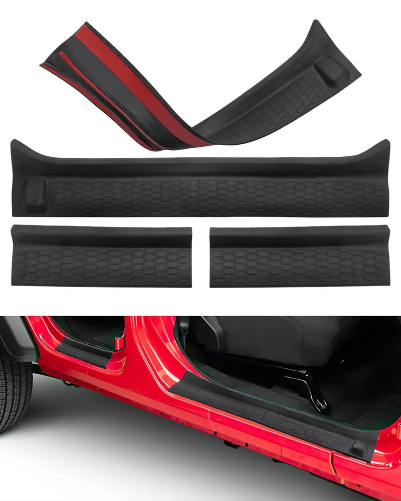 Durable Tpu Door Sill Guards For Jeep Jl 4-Door & Gladiator Jt (2018–2024) 1