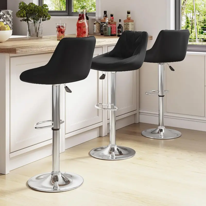 Ergonomic Adjustable Bar Stool Set – Height- And Tilt-Responsive Counter Chairs 1
