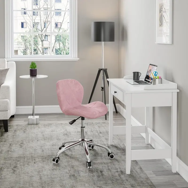 Ergonomic Velvet Swivel Office Chair – Adjustable Task Chair With Premium Upholstery 1