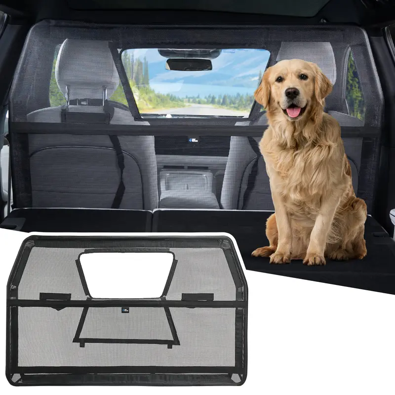 Extra-Wide Black Dog Barrier For Suvs And Passenger Vehicles 2