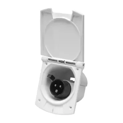 Fawo 230V/16A Flush Inlet Box – Textured Grey Housing, Ip20 1