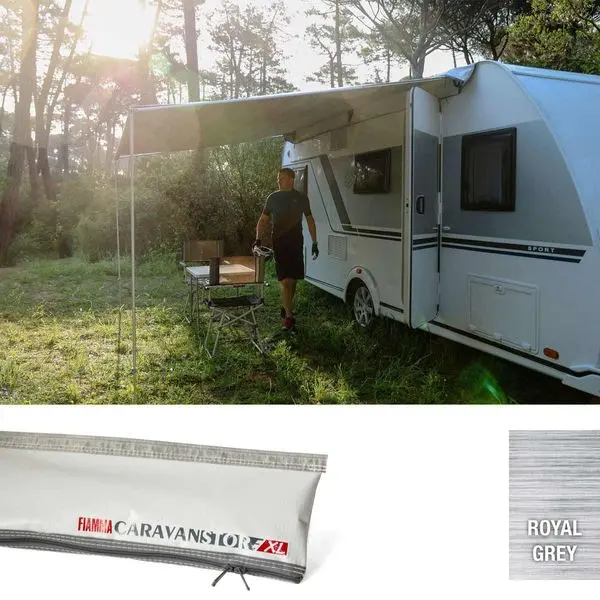 Fiamma Caravanstore Evo 425 Awning Fabric – Royal Grey (Model 08830F01R) 1