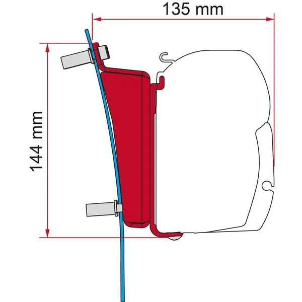 Fiamma F45S Awning Bracket Kit For Ford Transit H3 – Right-Hand Drive, Deep Black 1