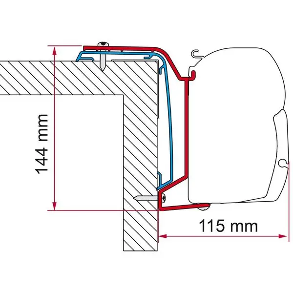 Fiamma F45S Mounting Kit For Rapido S6, 666F–696F Models (2024+) 1