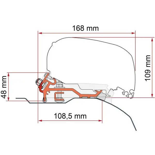 Fiamma F80 Low-Profile Awning Kit For Fiat Ducato H2-L2/L3 (2006+) 1