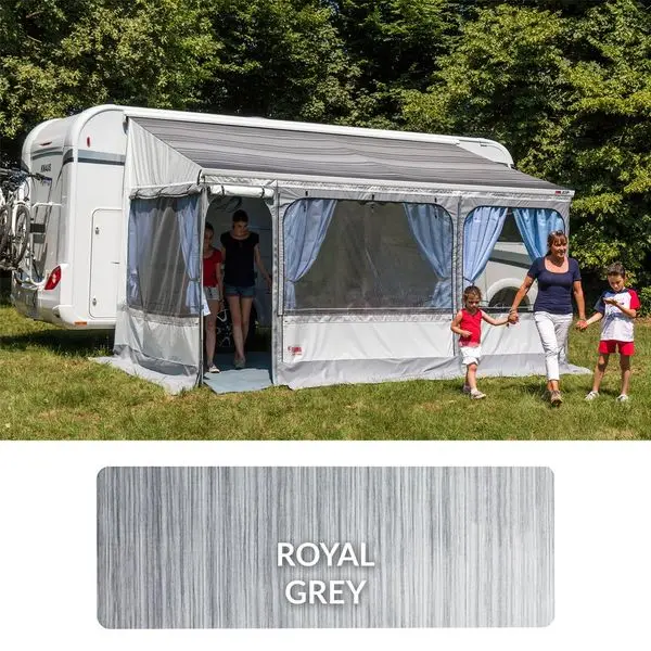 Fiamma Polar White Zip Top 300 In Royal Grey Fabric (Model 06463A01R) 1