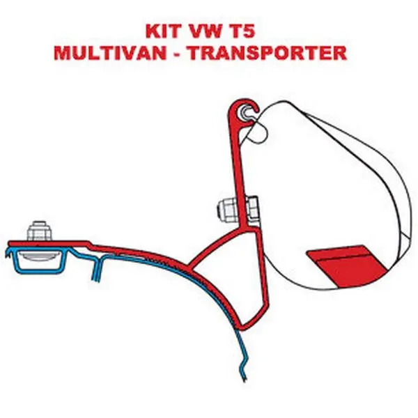 Fiamma Uk-Specific Vw T5 Multivan Transporter Awning Adapter Kit 1