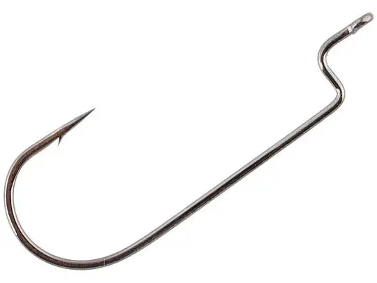 Gamakatsu Black Offset Round Bend Worm Hooks 1