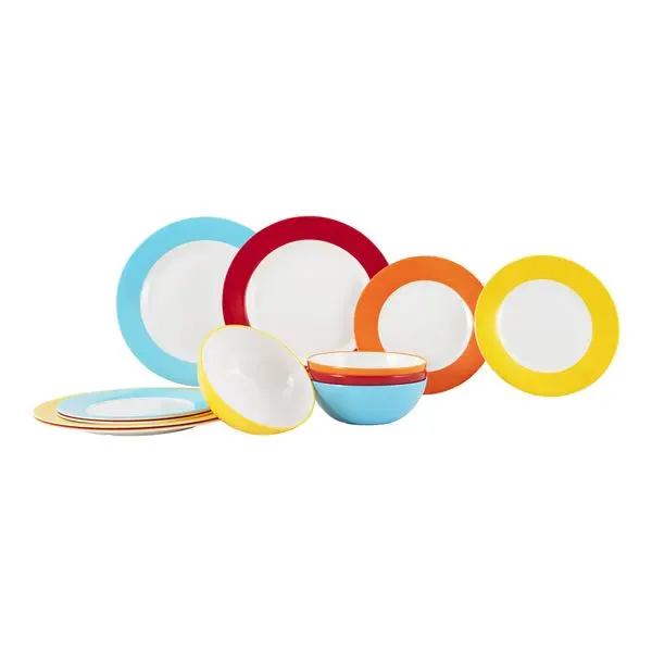 Gimex Colour Line Rainbow Tableware Set – 12-Piece Dining Collection 1