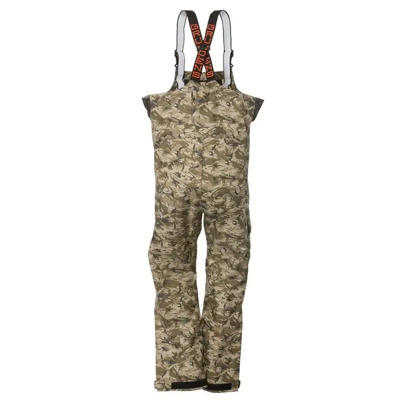 Grundens Weather Watch Camo Bib Trousers – Refraction Pattern For Sport Fishing 1