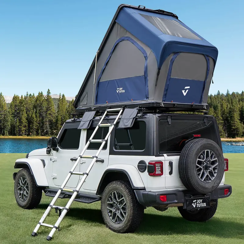 Hard-Shell Aluminum Rooftop Tent For 2–3 Campers – Skyview Window & Integrated Led Lighting 1