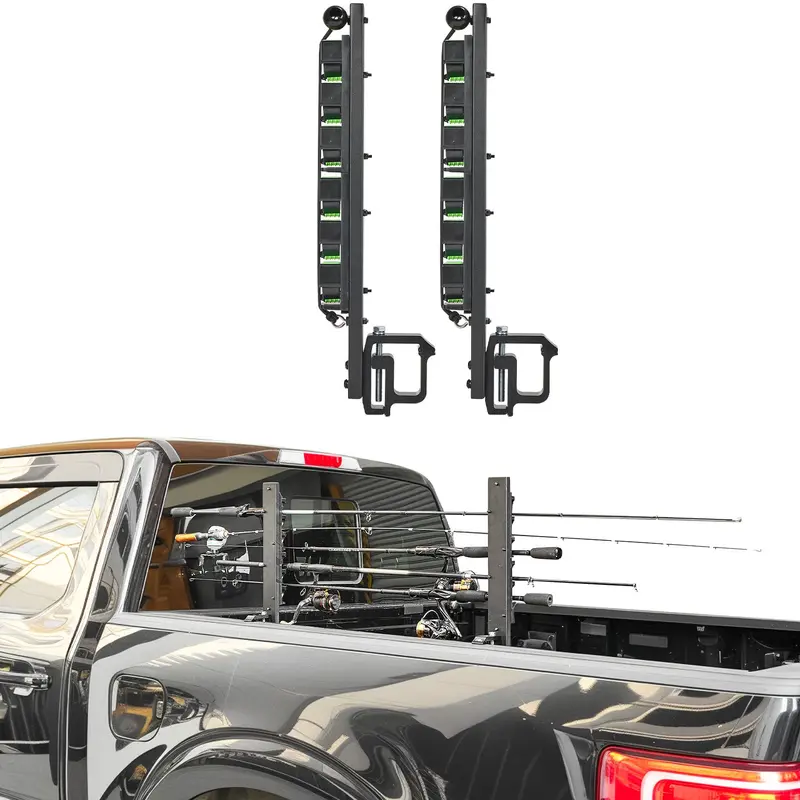 Heavy-Duty Truck Bed Fishing Rod Holder Supporting Up To Six Rods Simultaneously 1