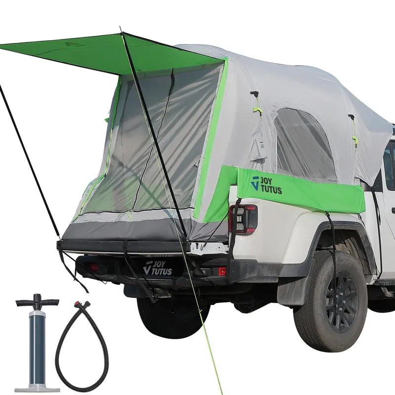 Inflatable 2-Person Truck Bed Tent With Integrated Awning For Pickup Camping 1