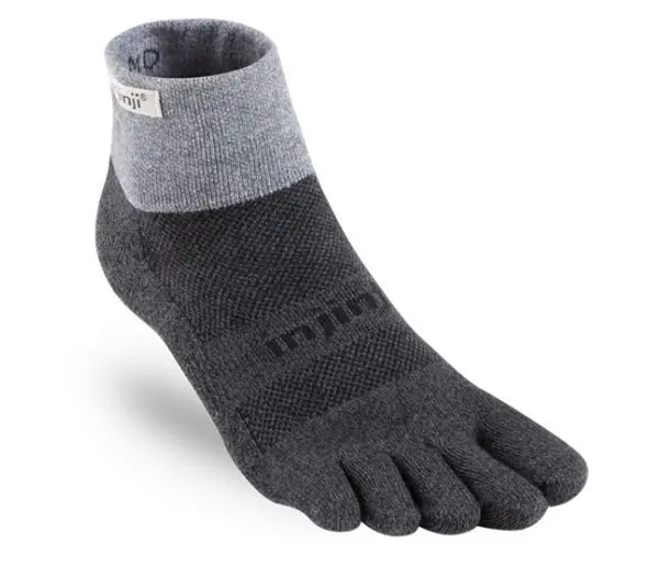 Injinji Trail 2.0 Midweight Mini-Crew Socks – Granite Colorway 1