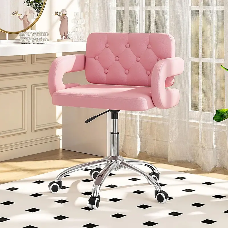 Joolihome Faux Leather Desk Chair With C-Shaped Armrests 1