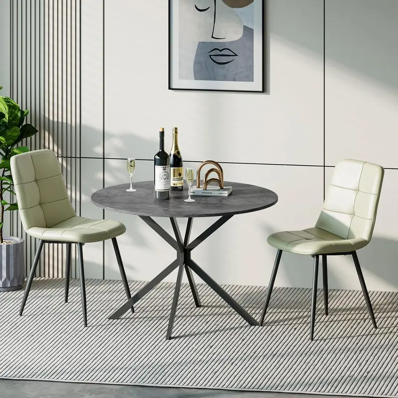 Joolihome Minimalist Dining Chairs – Black Metal Frame, Set Of 2/4/6 1
