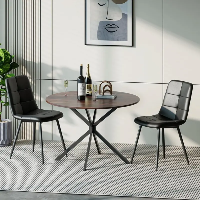 Joolihome Round Foldable Dining Set – Compact Table + 2 Or 4 Chairs 1