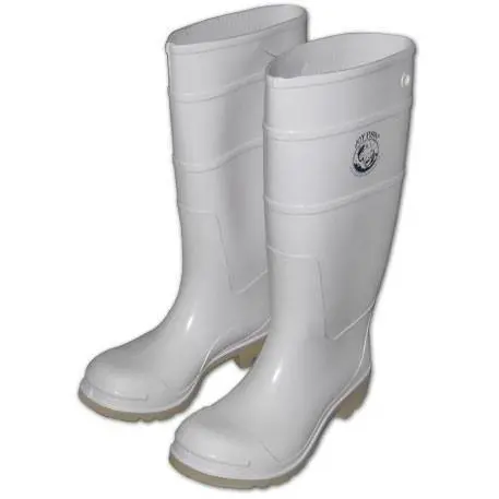 Joy Fish Usa-Made Foul-Weather Pvc Boots – White 1