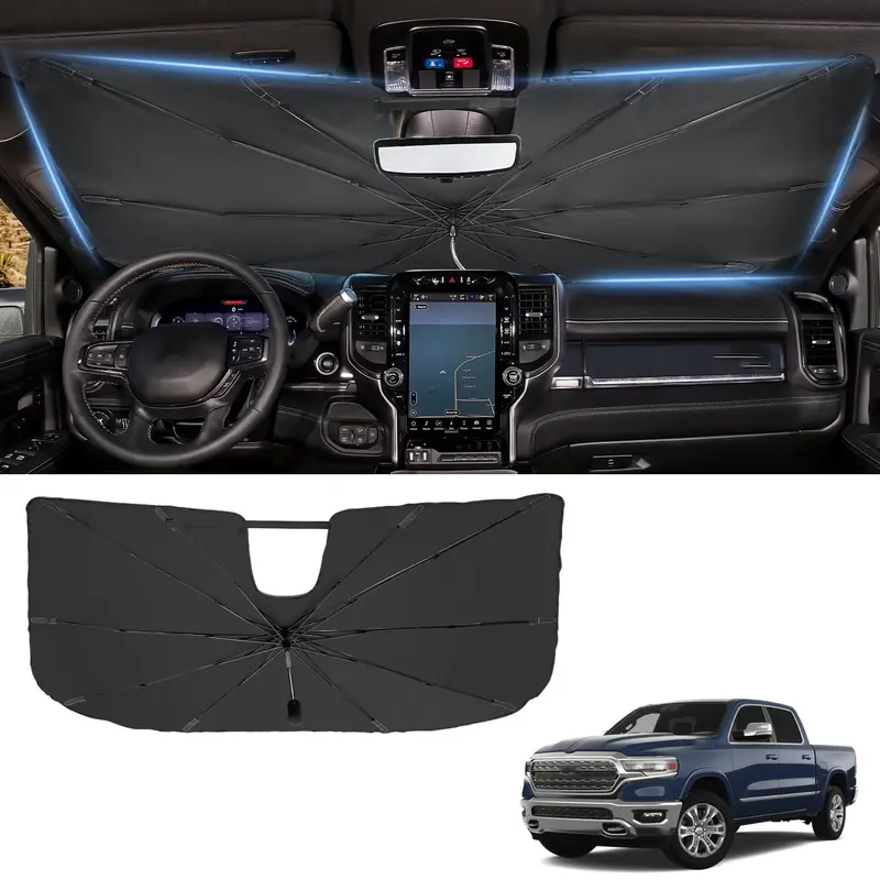 Joytutus Windshield Sunshade Umbrella – Foldable Uv-Blocking Shade For Vehicle Windows 1