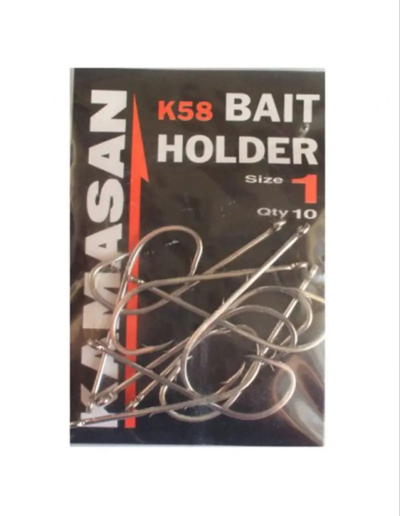 Kamasan K58 Bait Holder Hooks – Extra-Sharp, Wide-Gape Carp Hooks 1