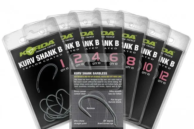Korda Curv Shank Barbless Hook – Low-Profile Carp Hook 1