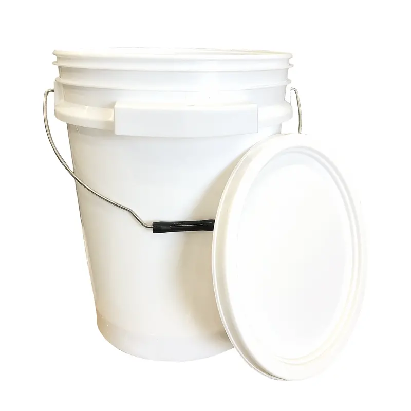 Lee Fisher Sports 5-Gallon White Ismart Bucket With Metal Handle And Secure-Fit Lid 1