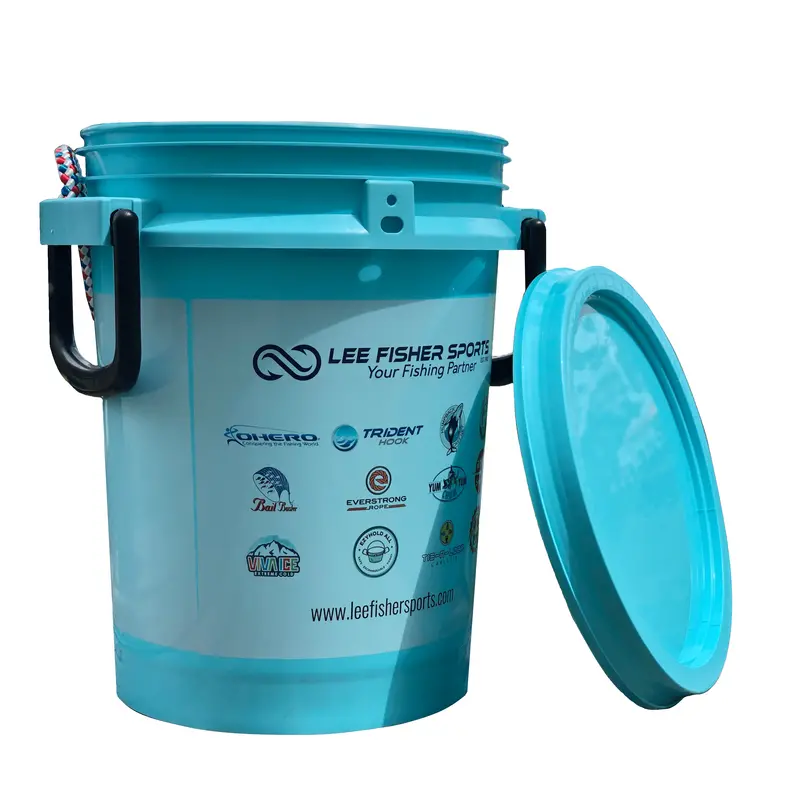 Lee Fisher Sports Logo-Printed 5-Gallon Ismart Bucket With Rope Handle 1