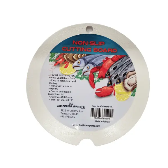 Lee Fisher Sports Non-Slip Round Kitchen Cutting Board 1