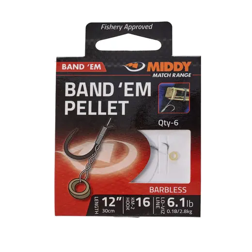 Middy Band 'Em Pellet Hooks – Ready-Tied To Nylon 1