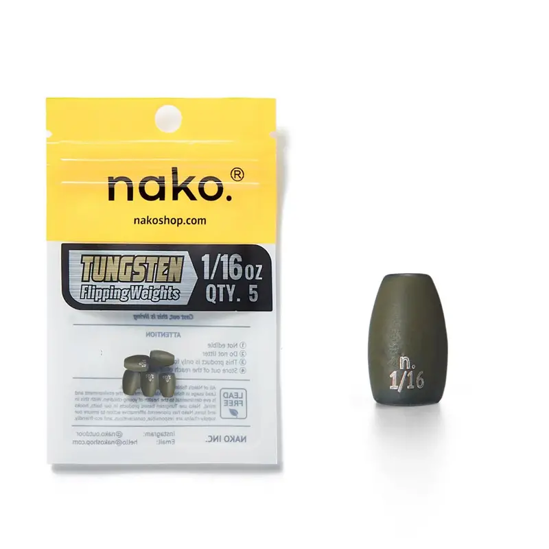 Nako Tungsten Flipping Weights For Heavy Cover Fishing 1