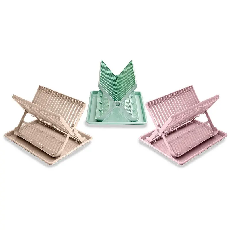 Plasticforte Collapsible Dish Drainer With Integrated Drip Tray – Assorted Colors 1