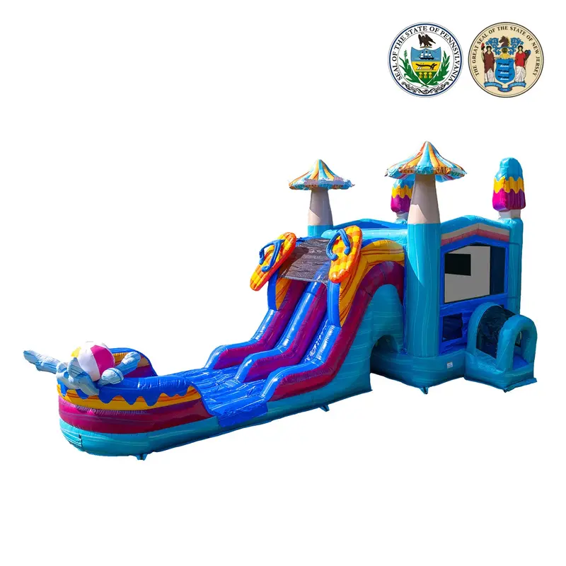 Pool Party Dual-Lane Slide Combo 1