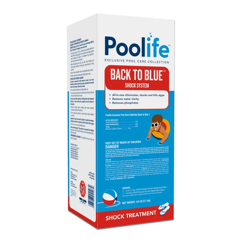 Poolife Back To Blue Shock System 4.6 Lb Complete Clarifying Kit 1