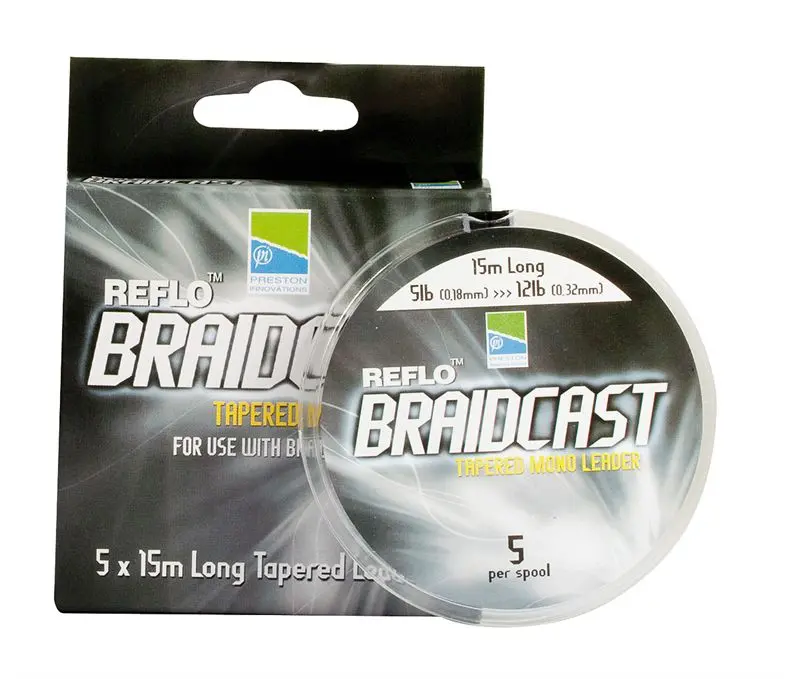 Preston Innovations Reflo Braidcast Tapered Monofilament Leaders 1