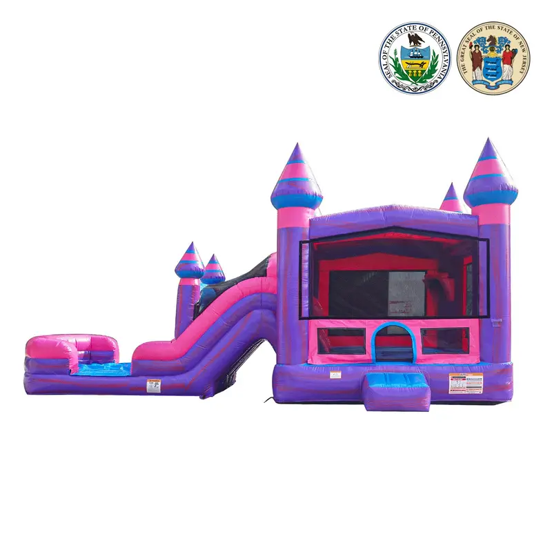 Purple Dual-Lane Inflatable Combo 1