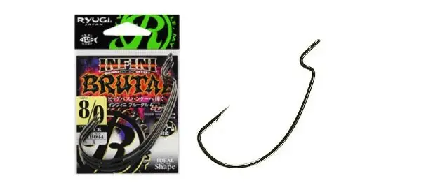Ryugi Infini Brutal Offset Worm Hook – Wide-Gap, 3-Pack 1