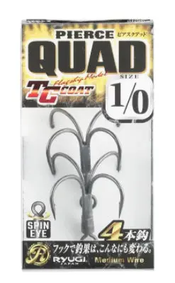 Ryugi Pierce Quad Swivel Eye Hook Set (2-Pack) 1