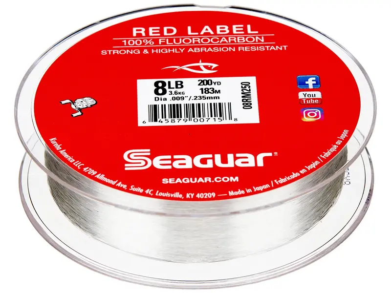 Seaguar Red Label 100% Fluorocarbon Fishing Line Spool 1