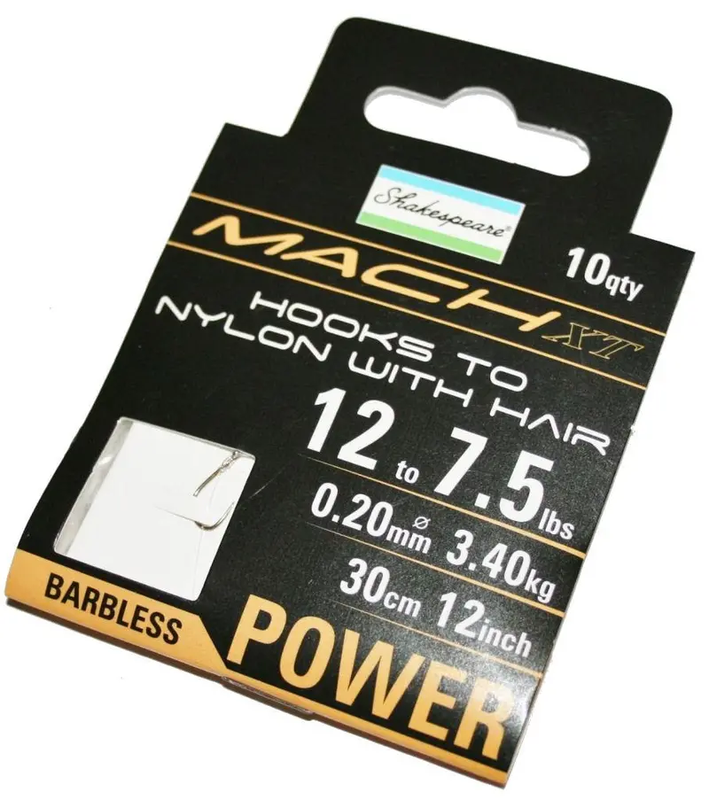 Shakespeare Mach Power Barbless Hooks Pre-Tied To Nylon 1