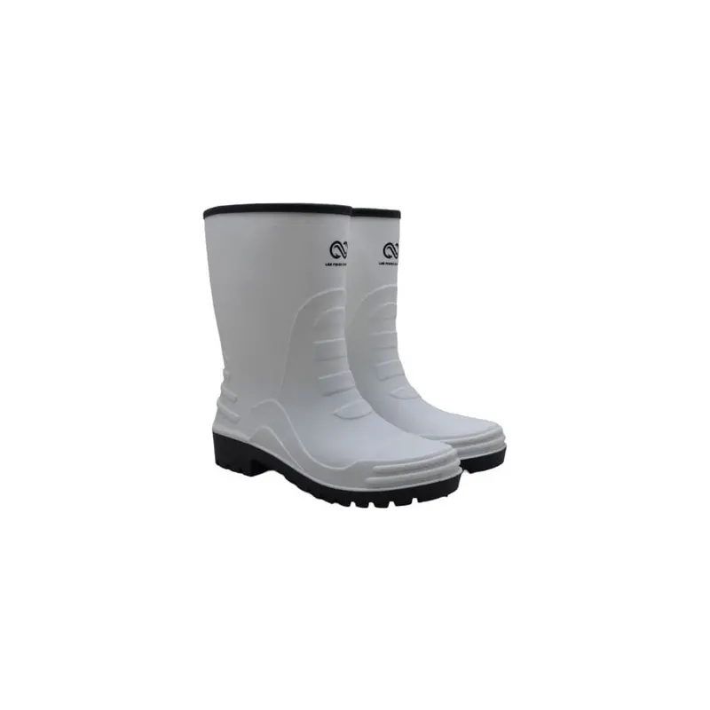 Short-Ankle Commercial Work Boots – 10.5" Height, White, Sizes 6–13 1