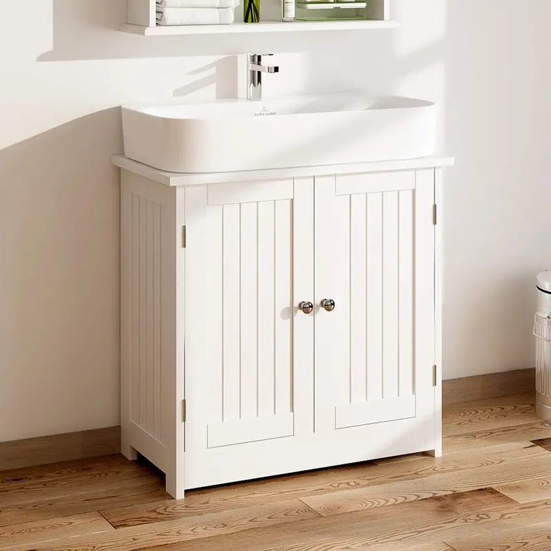 Slim Under-Sink Bathroom Cabinet With Concealed Storage 1