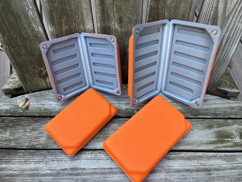 Sunset Orange Super-Grip Eva Ultralight Fly Box 1