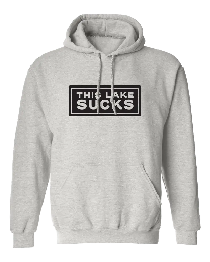 This Lake Sucks Distressed Ash Hoodie 1
