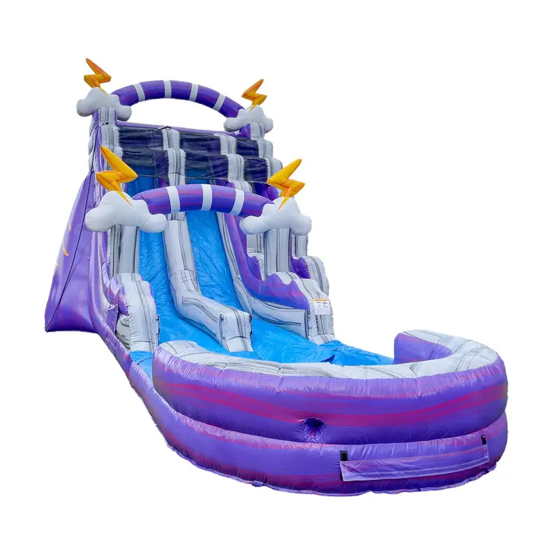 Thunder Series 20-Foot Dual-Lane Water Slide 1