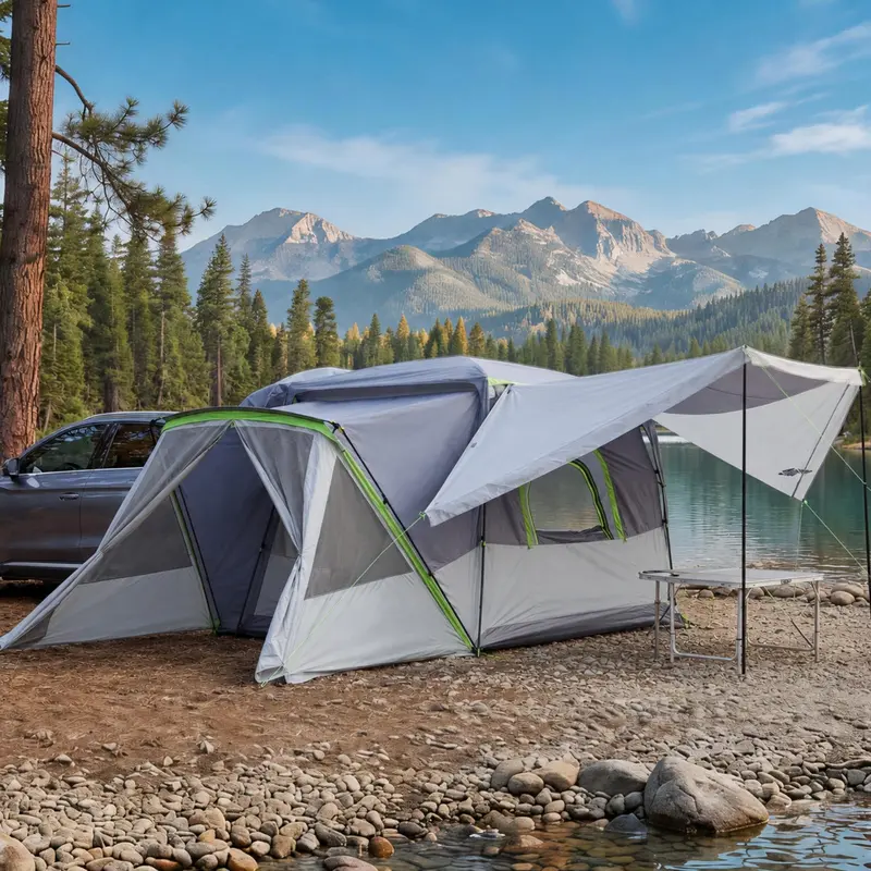 Two-Zone Car Camping Tent For 5–9 People | Suv-Adaptable, Freestanding 2-Room Design 1