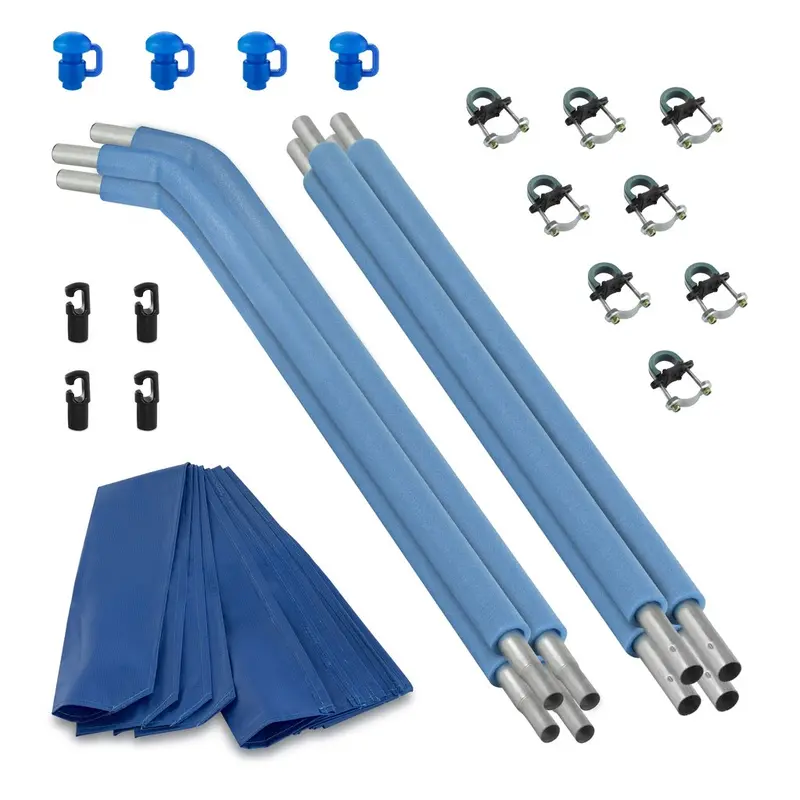 Upper Bounce Curved Trampoline Safety Pole Kit – 4-Piece With Installation Hardware (Net Sold Separately) 1
