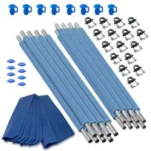 Upper Bounce Straight Trampoline Enclosure Pole Kit – 8-Piece With Hardware (Net Not Included) 1