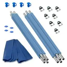 Upper Bounce Straight Trampoline Safety Pole Set – 4-Piece With Mounting Components 1
