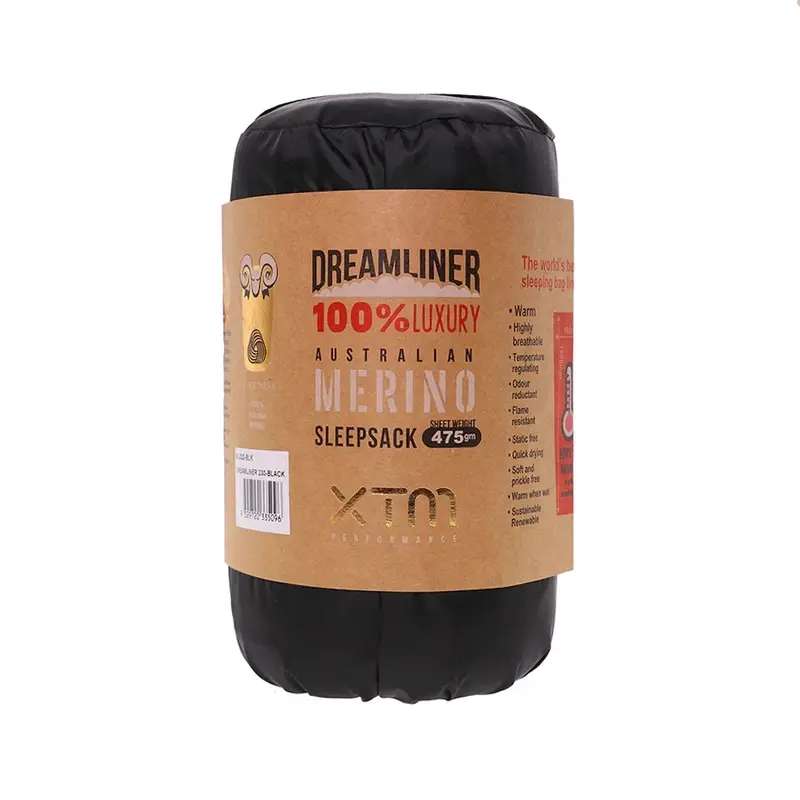 Xtm Dreamliner 230 Merino Wool Sleeping Bag Liner – Extended-Length Comfort Liner 1
